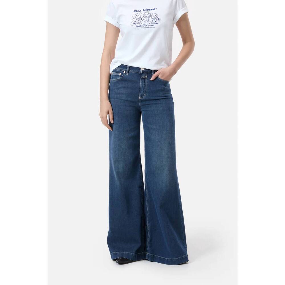 NEW CLOSED glow up wide elg jean in dark blue (closed)